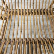 Chaises en osier vintage, 1970