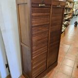 Old double oak filing cabinet