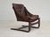 Chaises longues en cuir marron des années 1970 par Ake Fribytter pour Nelo Suède.