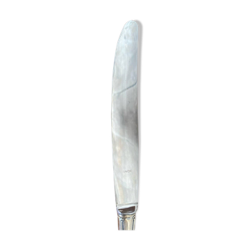 Série De 12 Couteaux Manches Métal Argenté + Lames Inox #B339