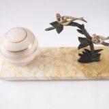 Marble and bronze lamp