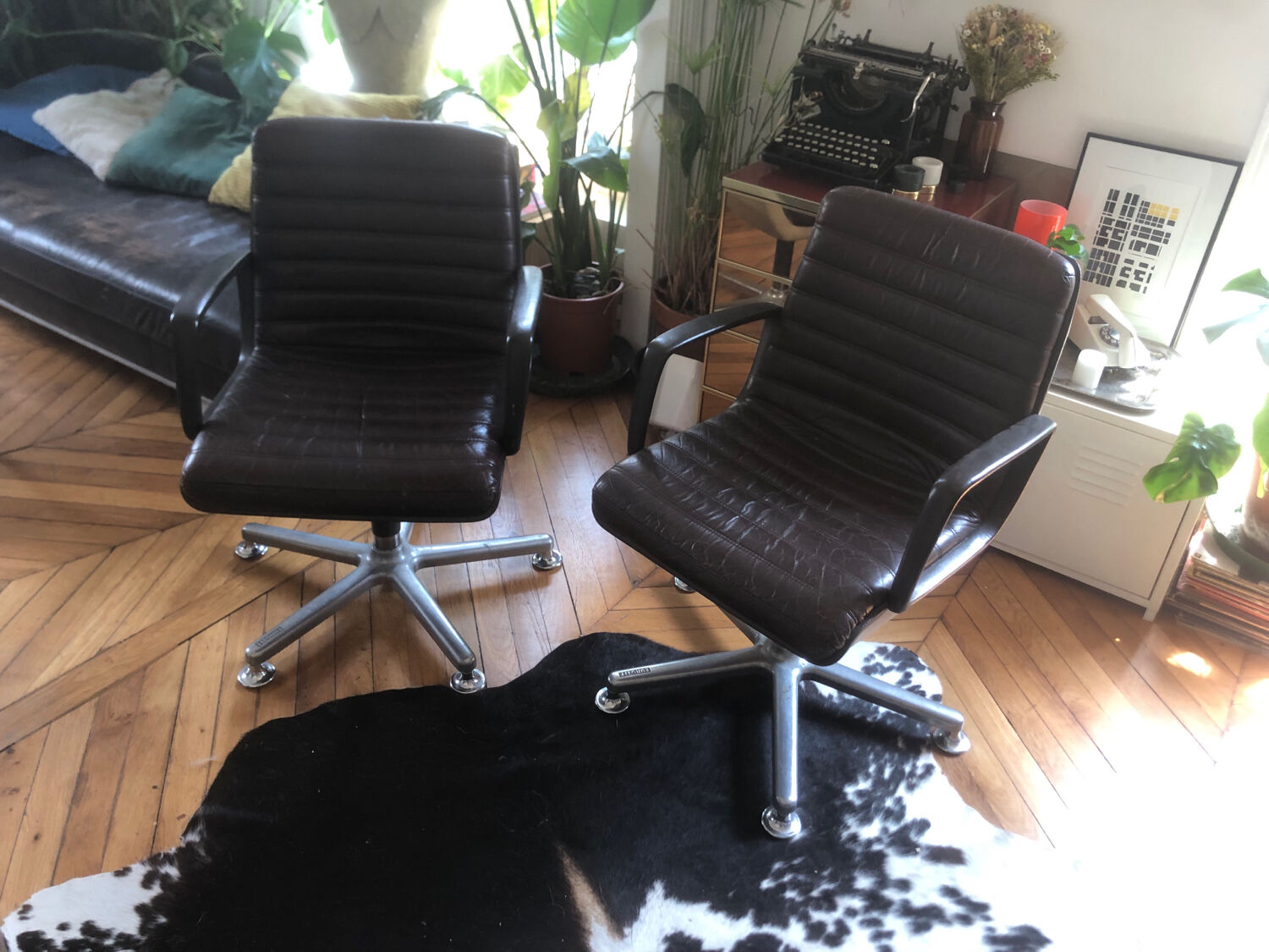 Eurosit leather chair (year 70/80)
