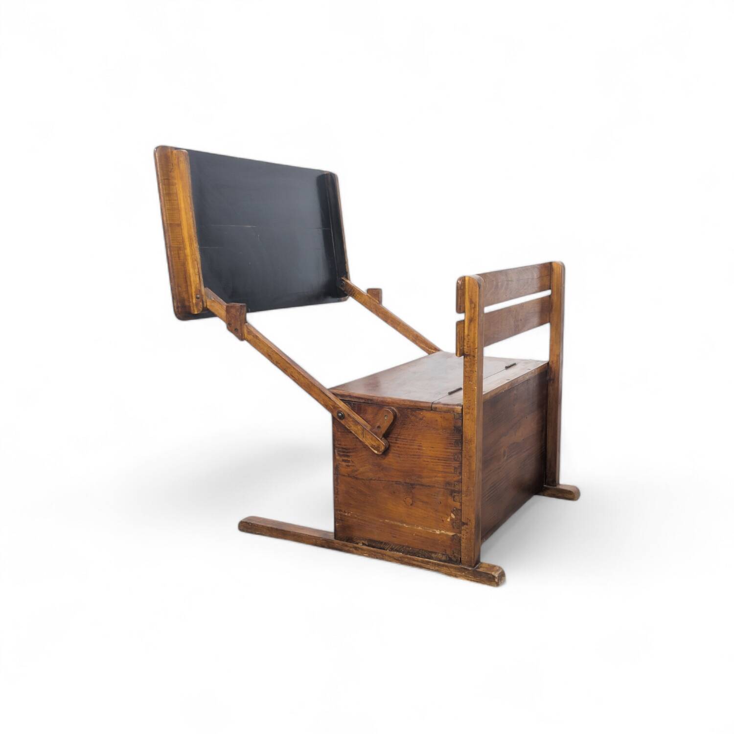 Bauhaus wooden kids folding school desk, 1920s