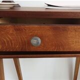 50s console table with compass feet