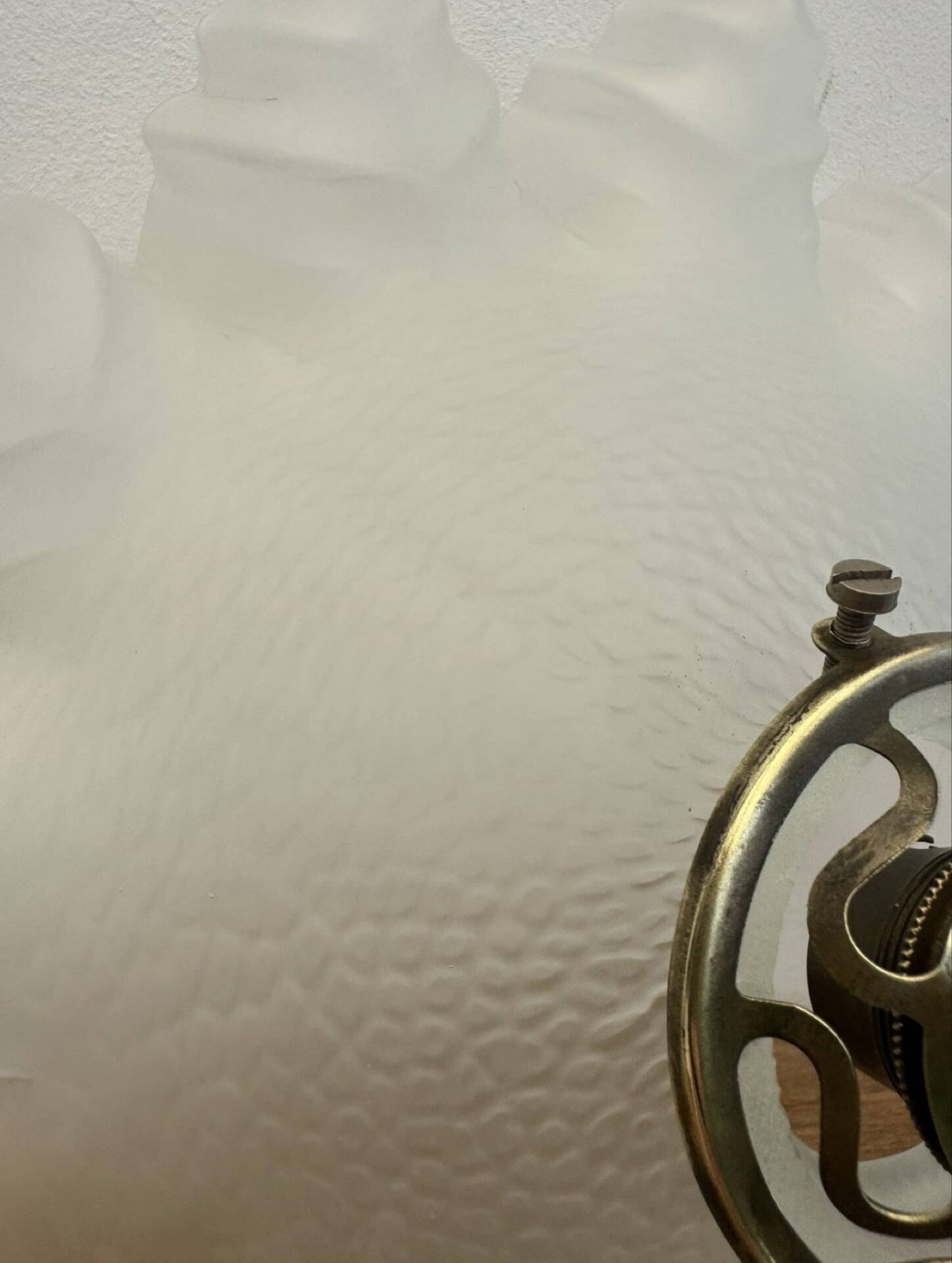 Vintage lampshade lace pleated transparent glass claw