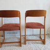 Suite of 4 chairs sleds Baumann, 1960s