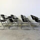 Vintage dining chairs by Willy Rizzo for Cidue set of 8, 1970s