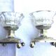 Pair of solid silver salt cellars. Old man's hallmark. Early 19th century.