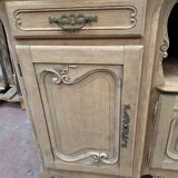 Louis XV style two-part sideboard in solid oak, 20th century