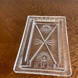 Cigarette box with crystal ashtray lid