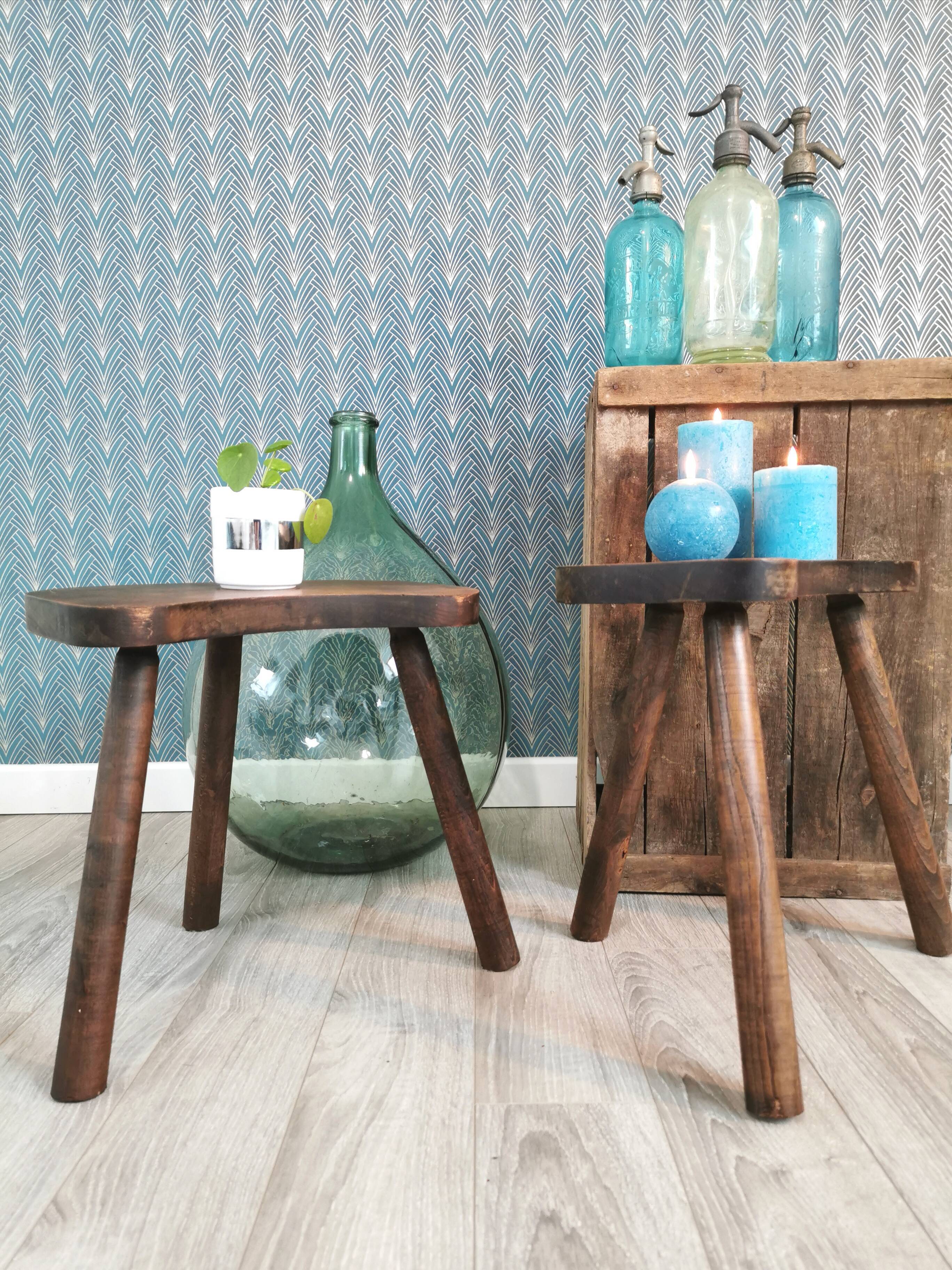 Pair of tripod stools