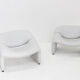 Set of 2 Artifort Groovy M chairs F598 Pierre Paulin in leather