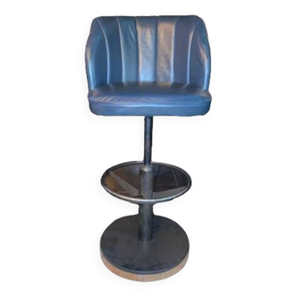 Vintage leather bar stool