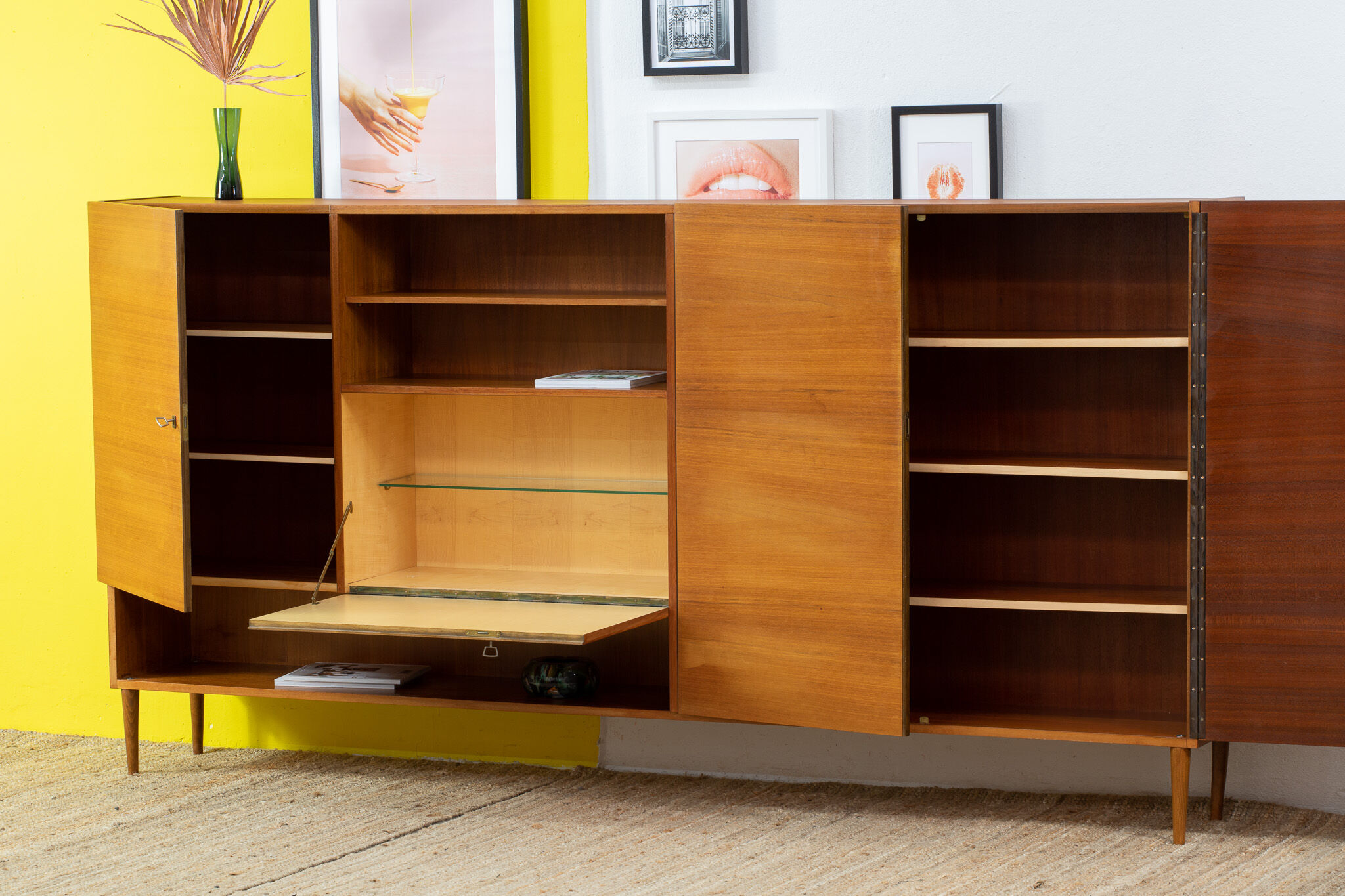 Vintage Scandinavian Enfilade – 249 cm