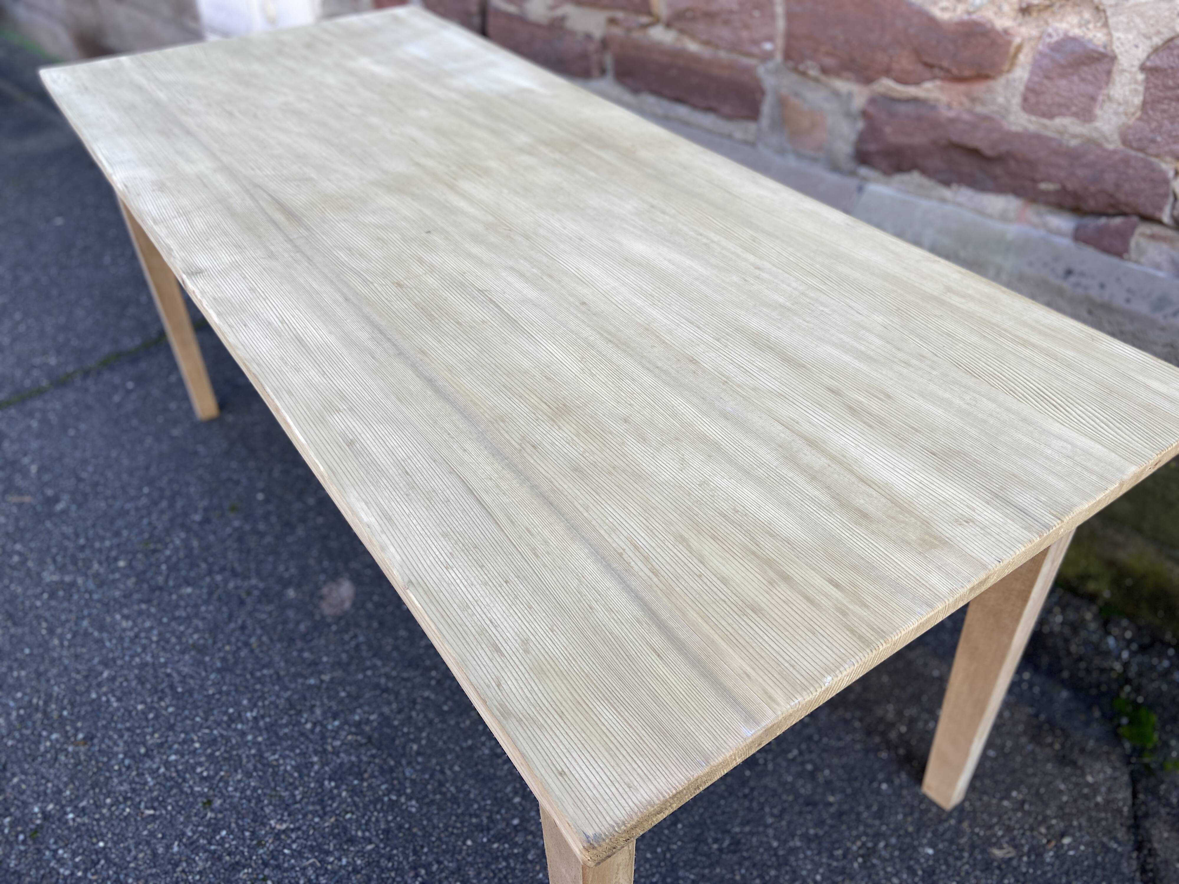 large farm table 175 cm in fir 1900 brewery raw natural wood