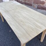 grande table de ferme 175 cm en sapin 1900 brasserie bois naturel brut