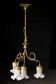 Beautiful light fixture (chandelier) in gilded bronze (1930s/40s)