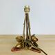 Art Deco lamp in gilded wrought iron with roses