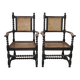 Paire de fauteuils canneés style Louis XIII anciens