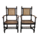 Paire de fauteuils canneés style Louis XIII anciens
