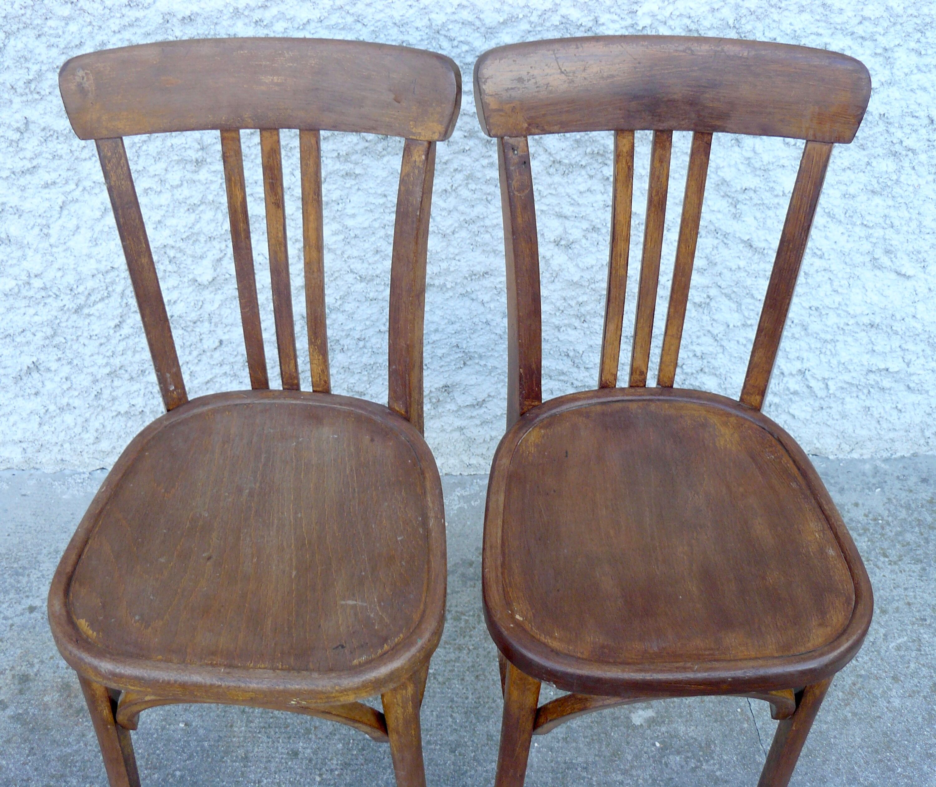 Pair of vintage bistro chairs 1940