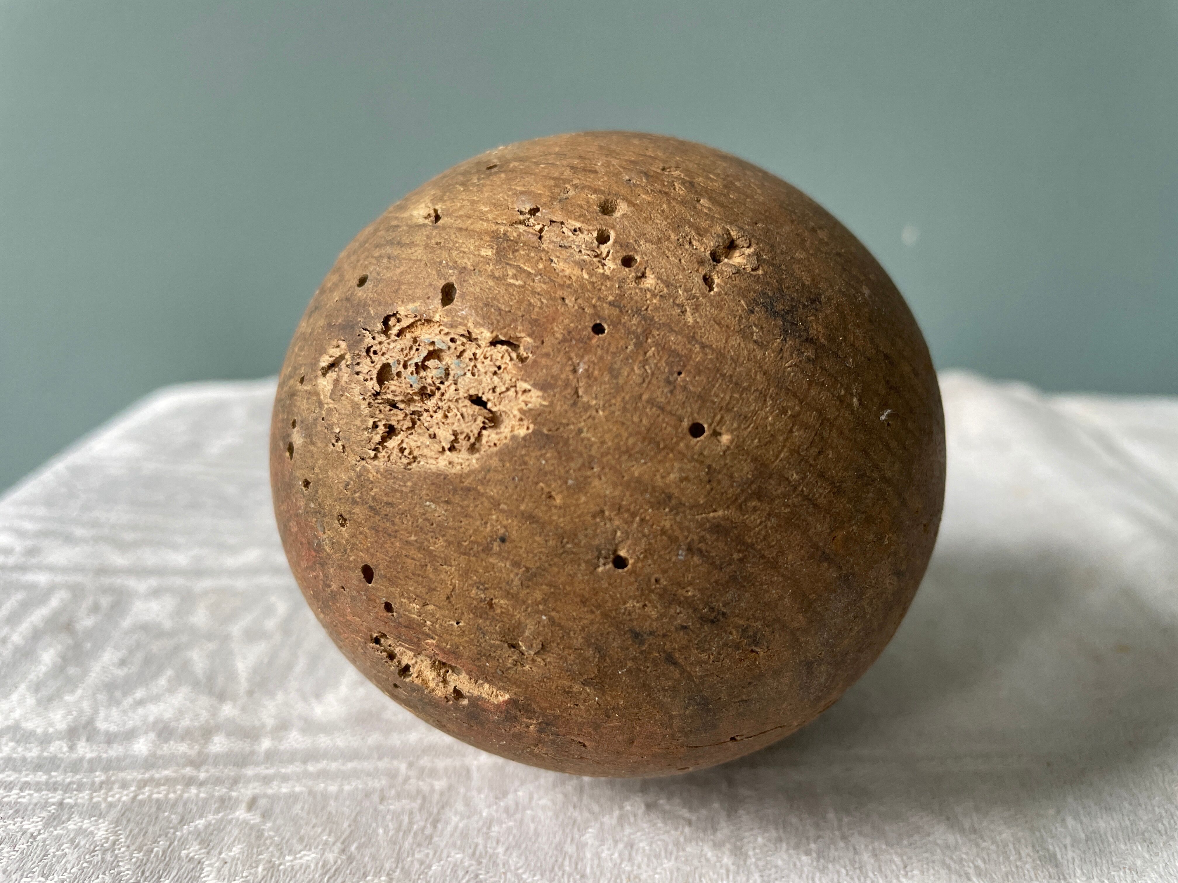 Old wooden bowling game turned late nineteenth century
