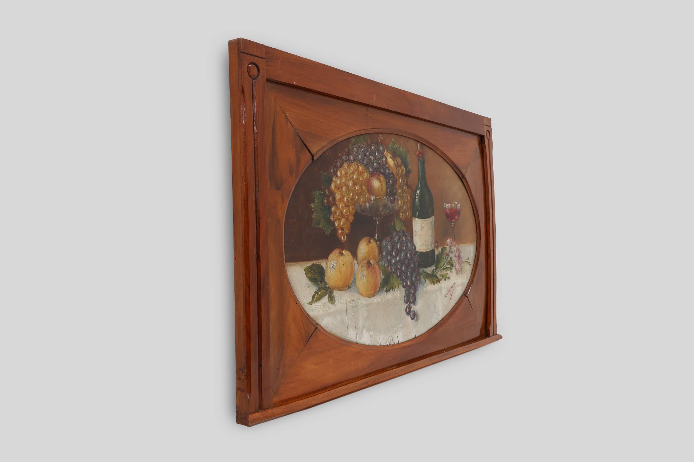 Still Life Oil Painting on wood by the Belgian Artist A. Heynderickx, 1922