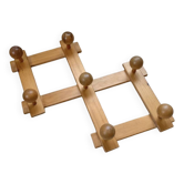 Pine wall coat rack 1980