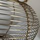 Golden metal basket 1960