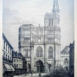Printed in 1906, Sens Cathedral