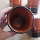 4 vintage glazed stoneware cup timpani