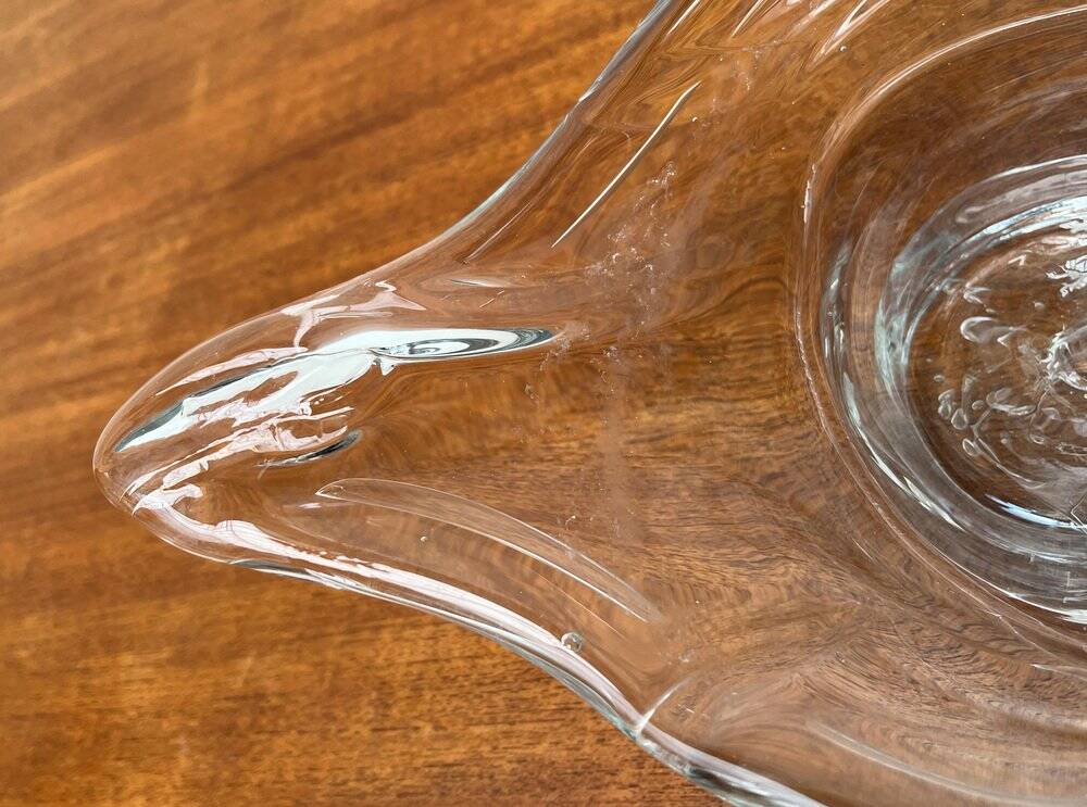 Vintage Glass Swan-Shaped Vase