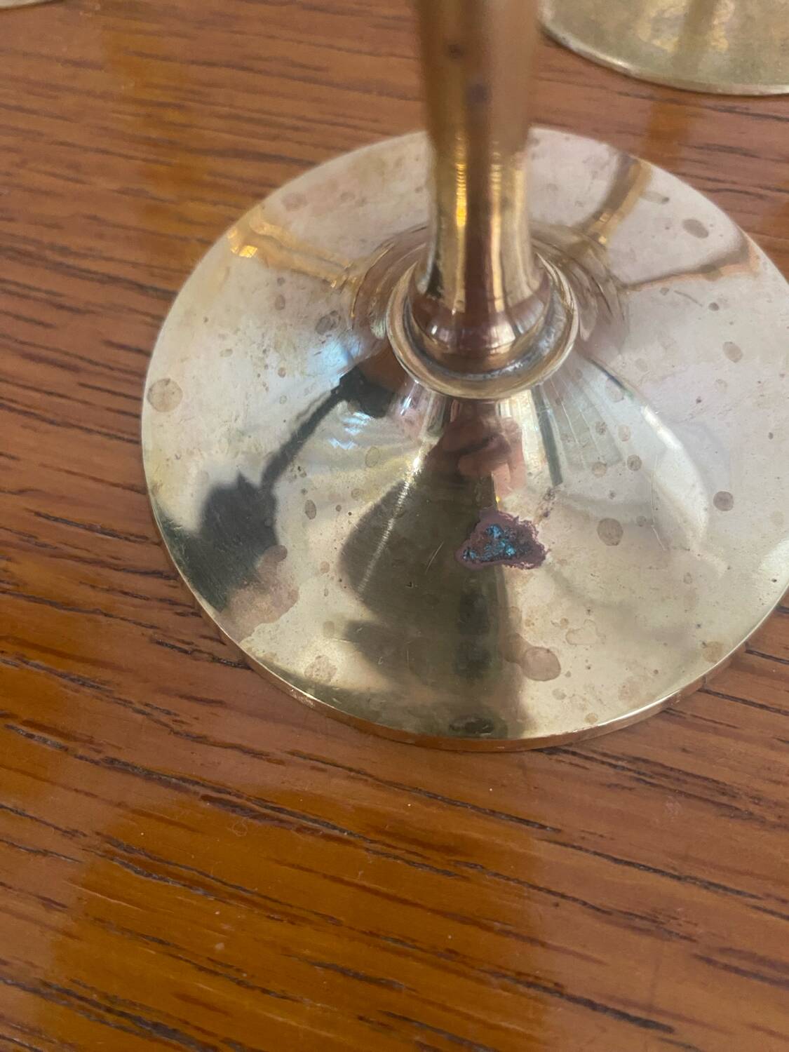 Brass champagne flutes