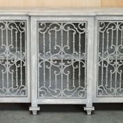Vintage sideboard with wrought iron doors