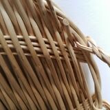 Round rattan tray