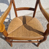 Paire de fauteuils Louis Philippe en châtaignier