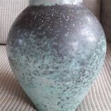 Vintage turquoise vase signed