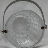 Diamond-cut crystal ice bucket