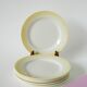 Set of 6 Tie & Dye yellow dessert plates, 1960