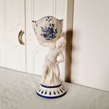 Vase de sculpture de chérubin Capodimonte peint à la main