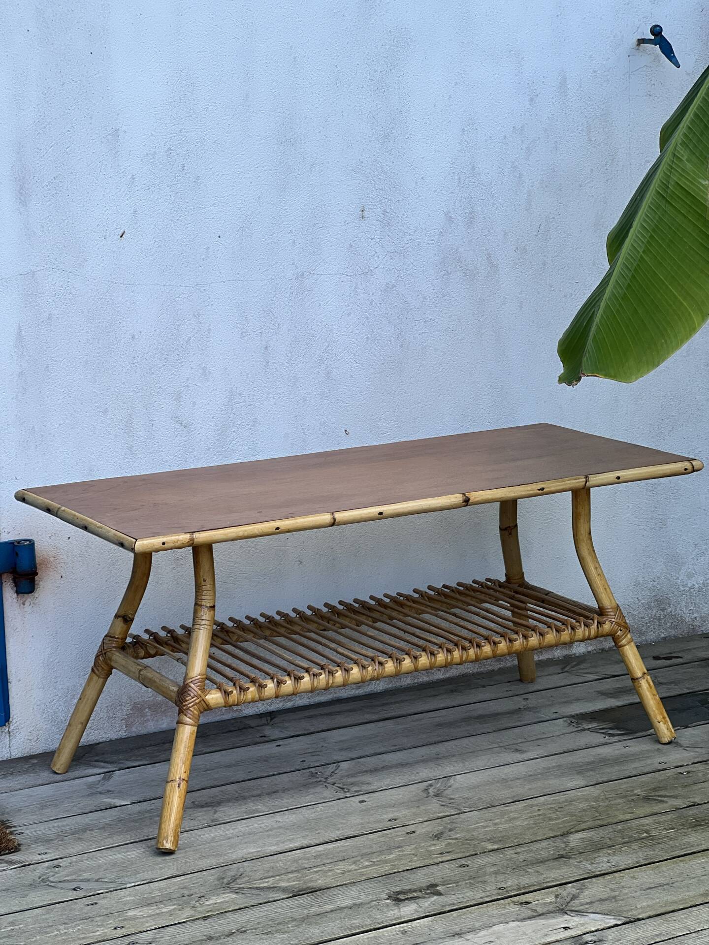 Rattan coffee table