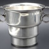 Silver metal ice bucket circa 1950