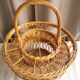Panier bar vintage en rotin