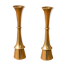 Pair of follower brass candlesticks by J.H. Quistgaard