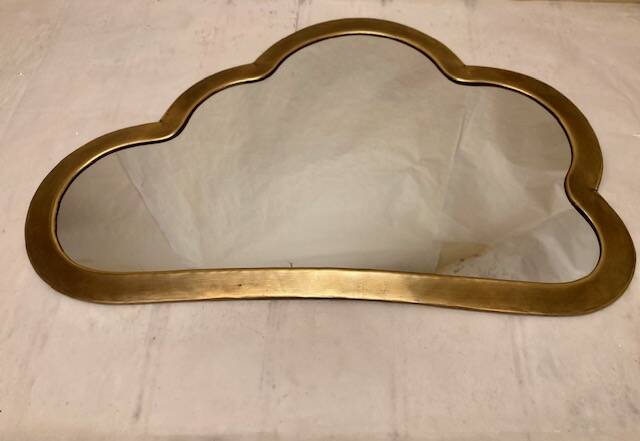 Cloud Shaped Brass Mirror