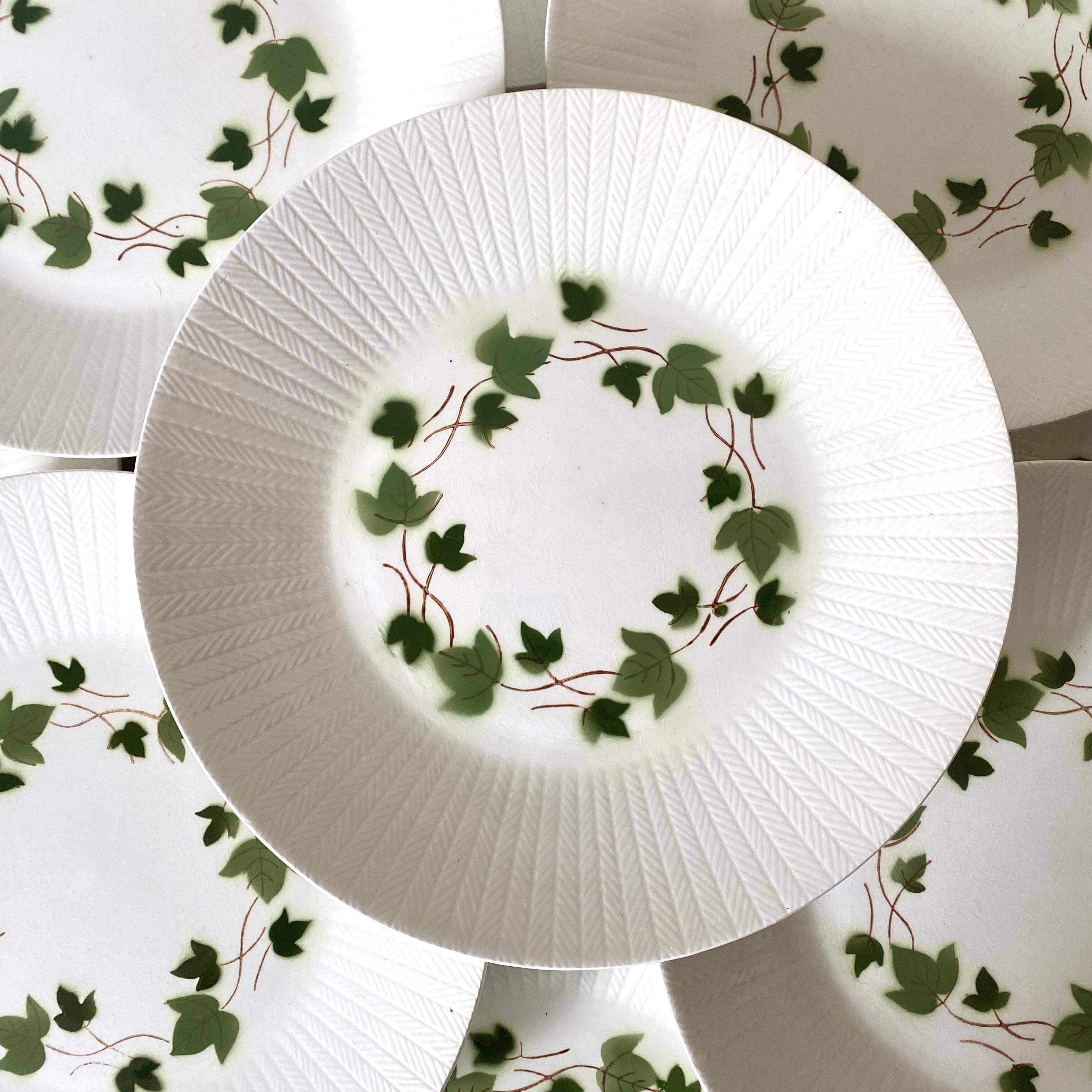 Antique dinner plates Saint Amand Ceranord, Bourrasque