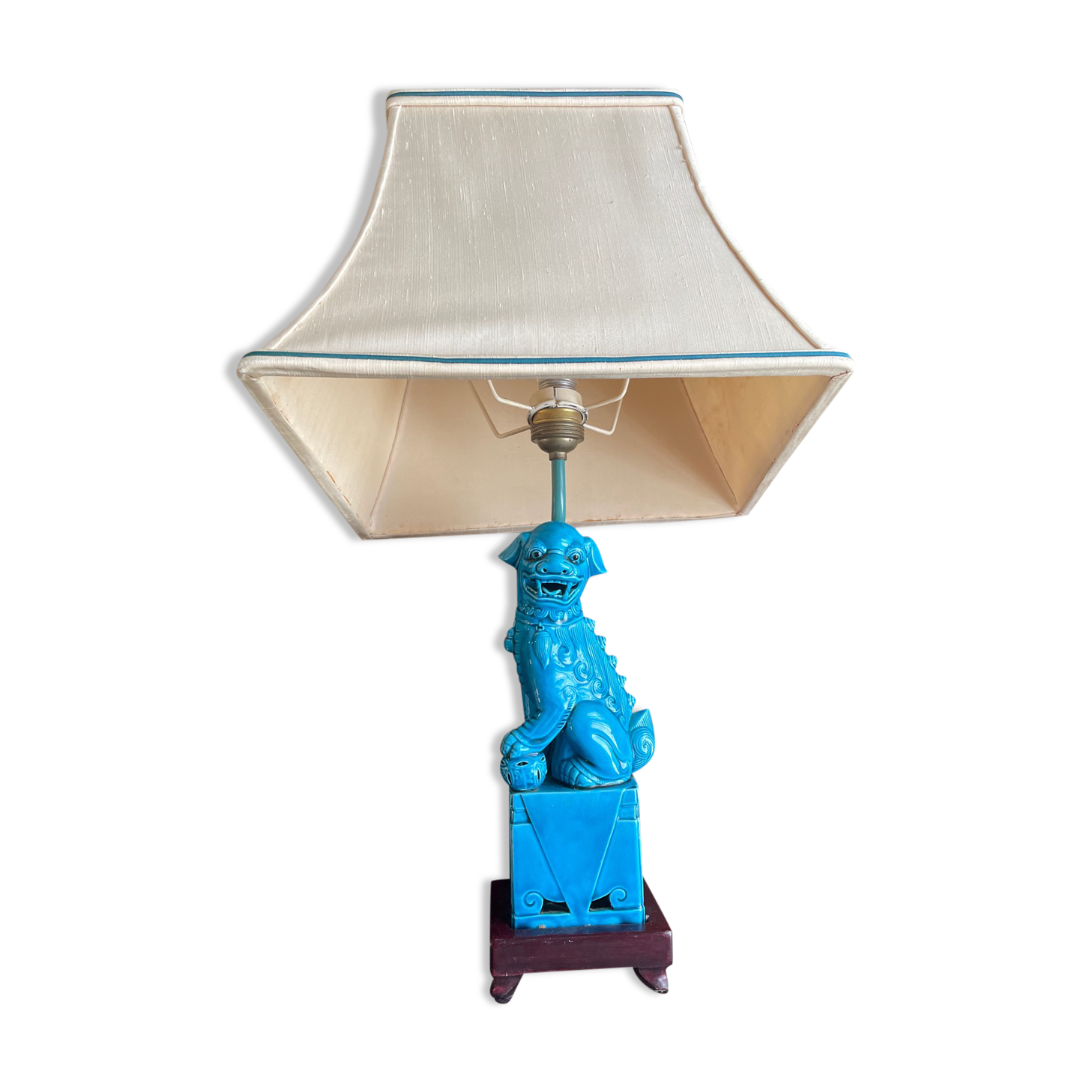 Lampe vintage céramique Hollywood Regency