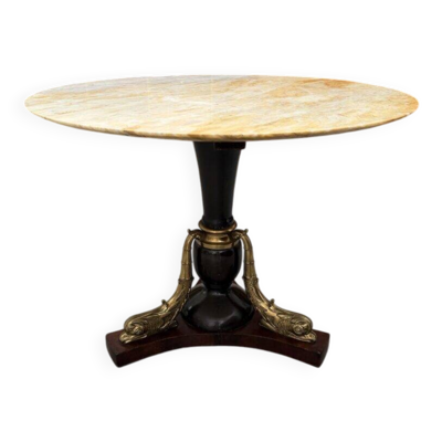 Table en laiton et onyx années 50