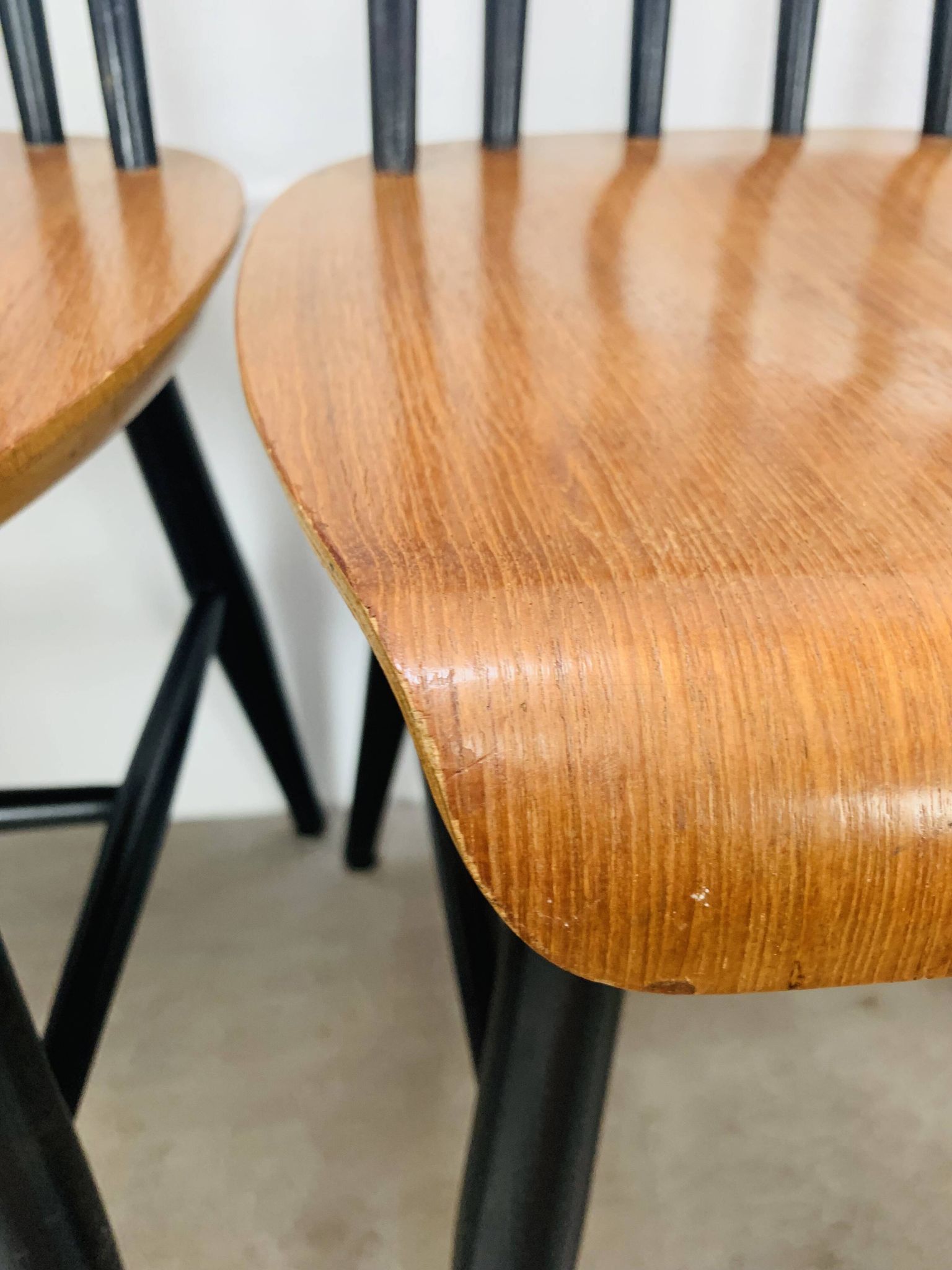6 chaises Fanett par Ilmari Tapiovaara, scandinave, années 60
