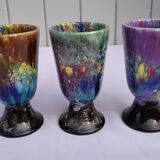 Set of three Morvan ceramic mazagrans